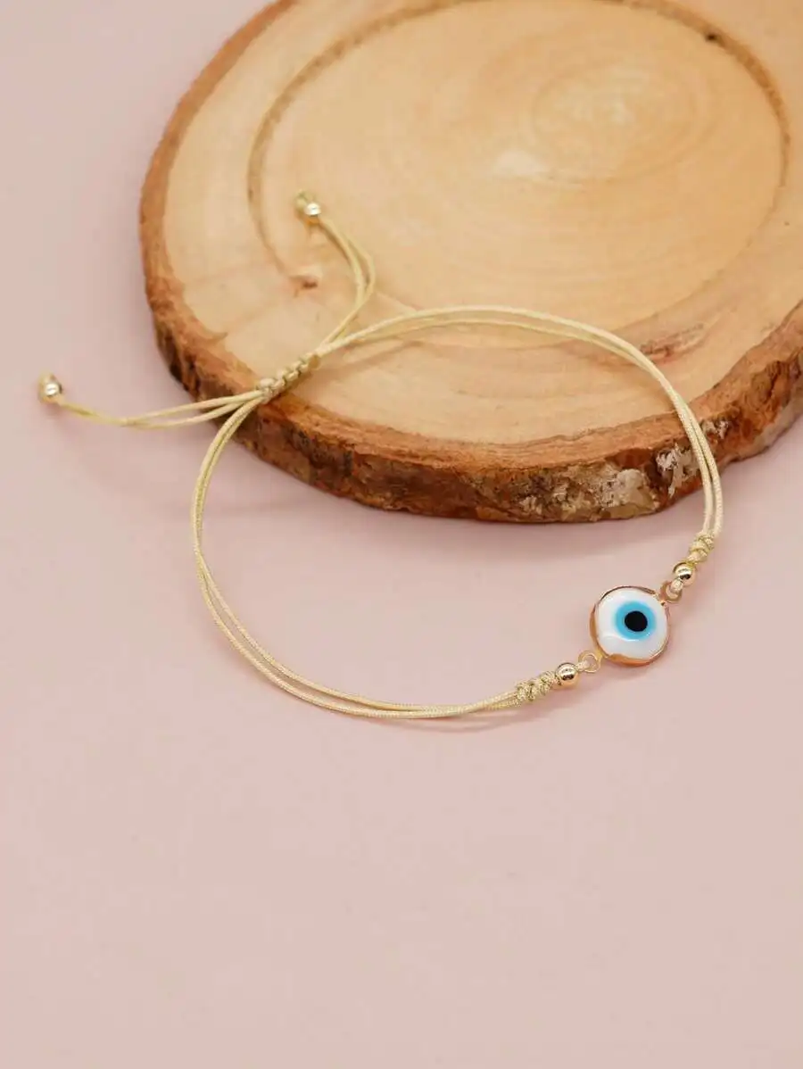

Evil Eye Adjustable Cord Bracelet For Adults