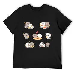 Mochi Peach Cat Milk Goma Cartoon T Shirts Men Women Cotton Amazing  T-Shirt Round Neck Tee Shirt Short Sleeve Clothes Gift Idea