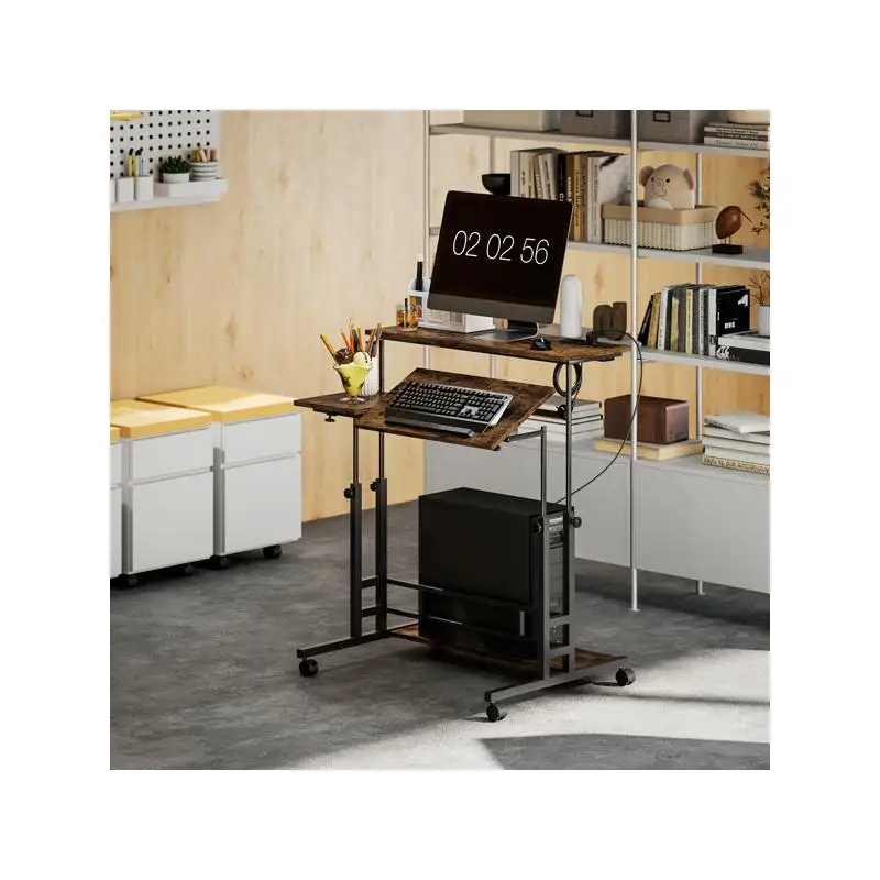 Ergonomic Office Desk with Adjustable Height and Storage Solutions for Home and Work
