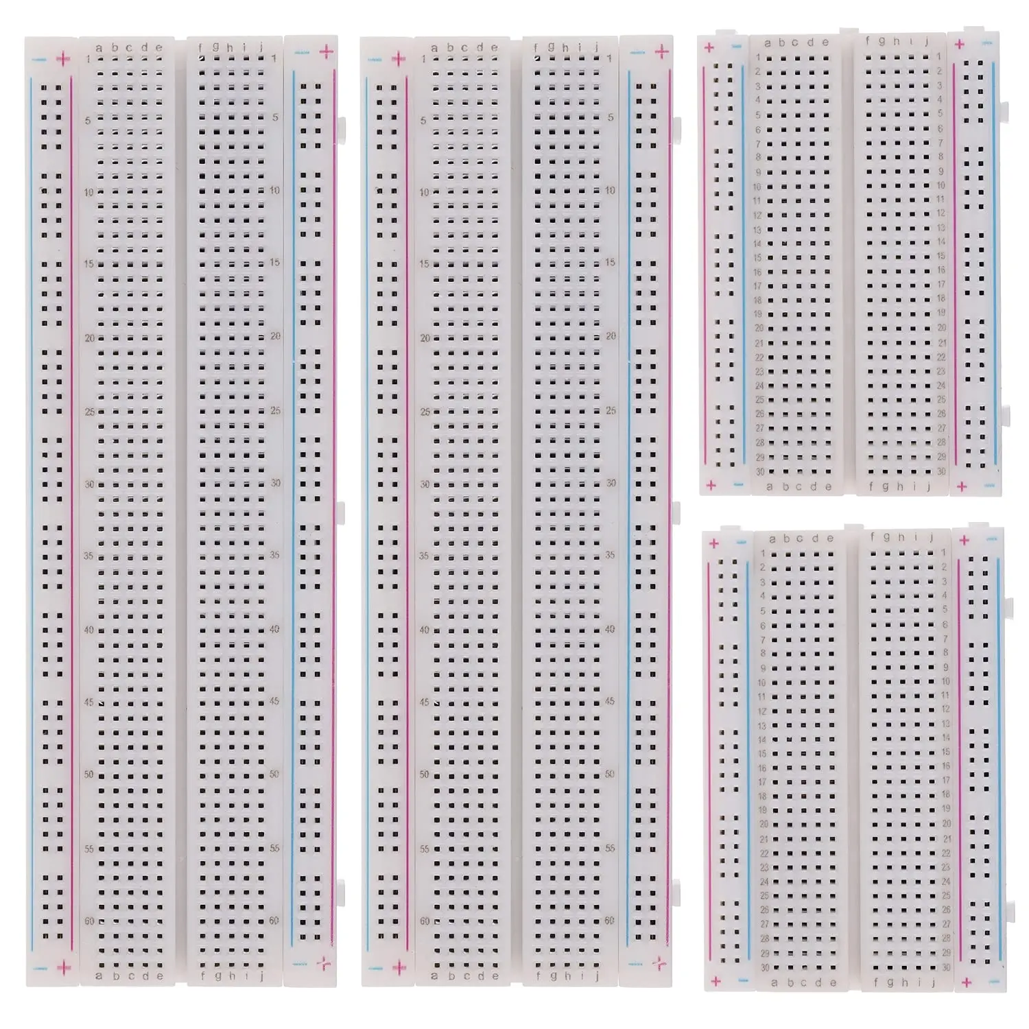 Breadboard 400/830 Point Solderless Prototype PCB Board Kit 65PCS Solderless Flexible Breadboard Jumper Wires for Arduino