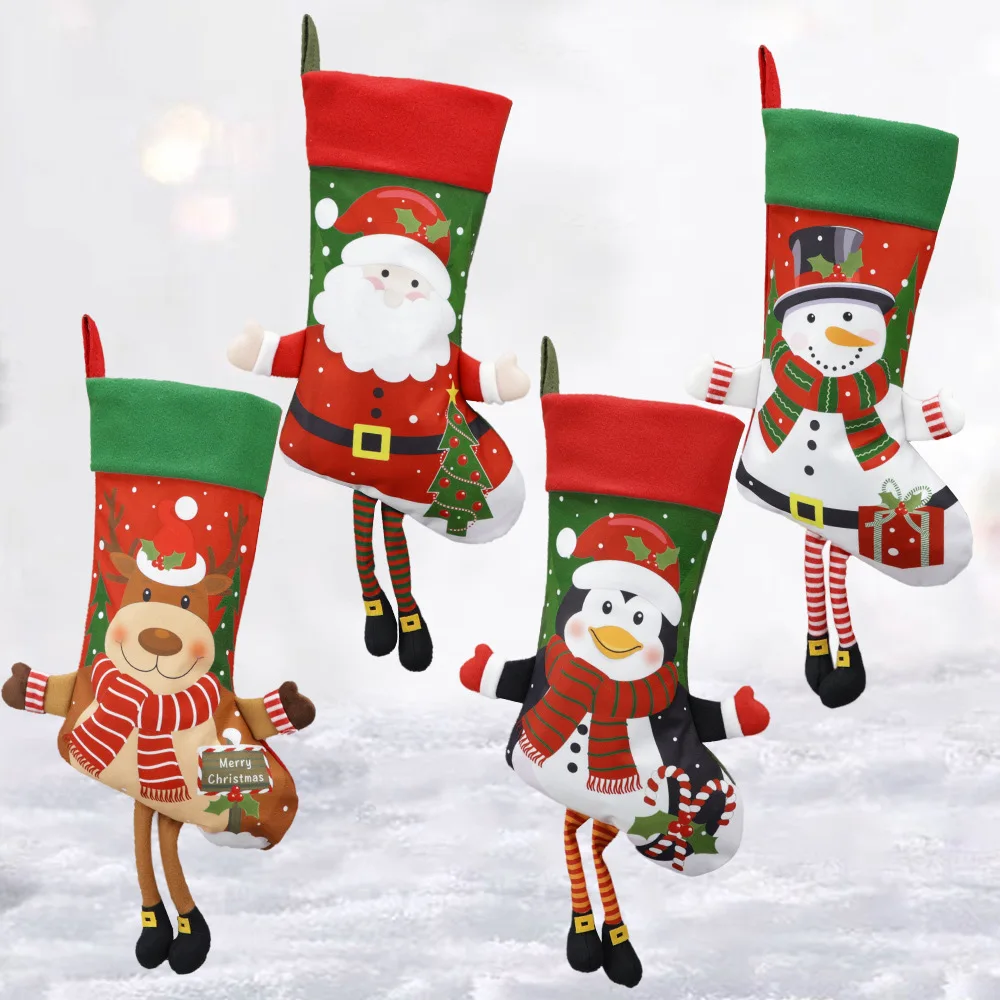 4 Pcs Christmas Socks 18