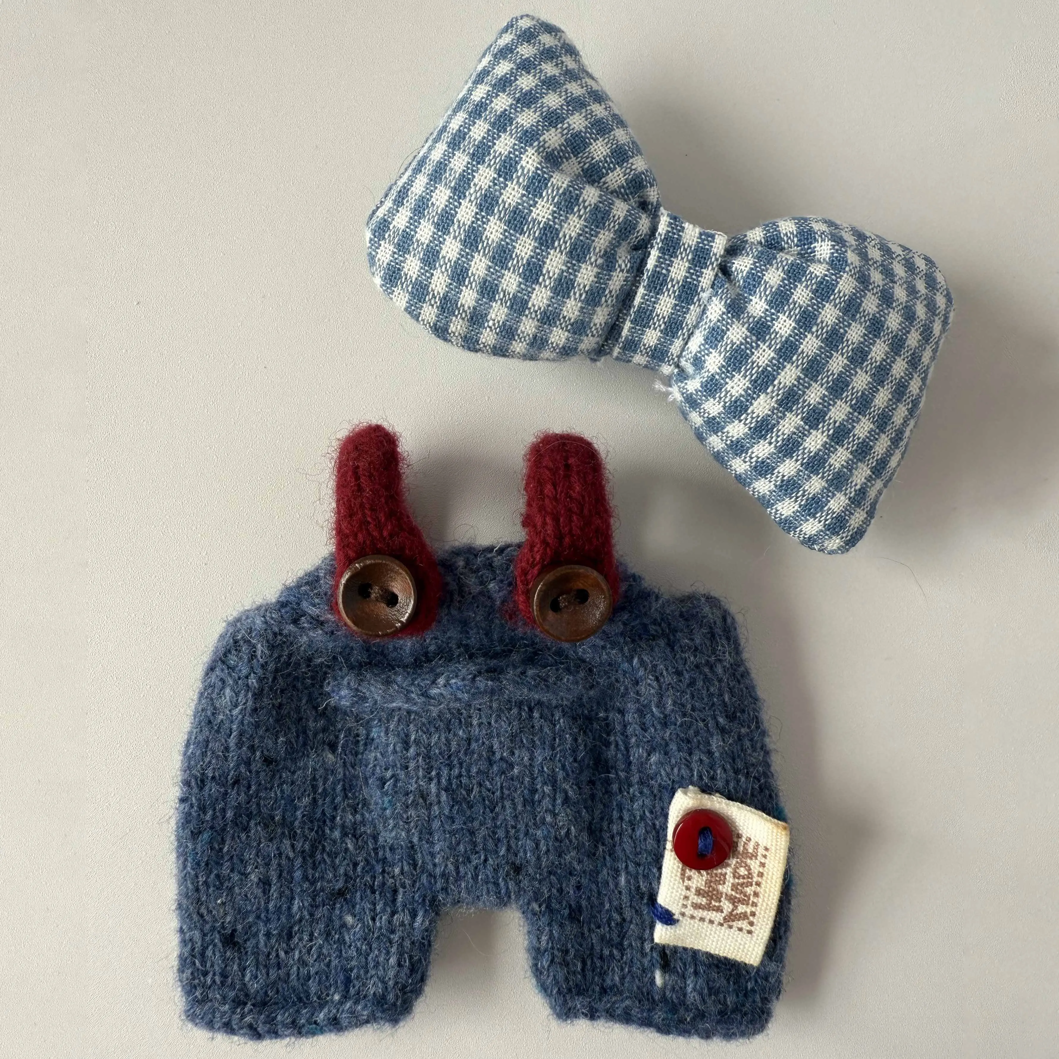

Handmade 17cm Mini Doll'S Clothes Outfit Bow Accessories For Korea Kpop Labubu Idol sweater overalls hat Clothing