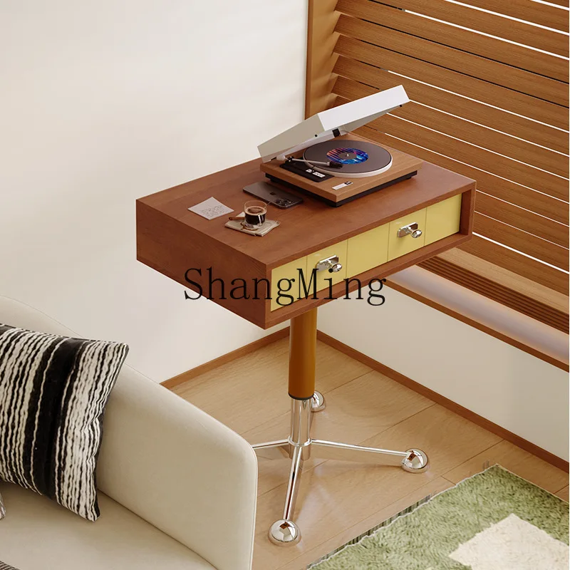 

ZYY medieval dresser living room mobile coffee table bedroom lifting makeup table bedside table