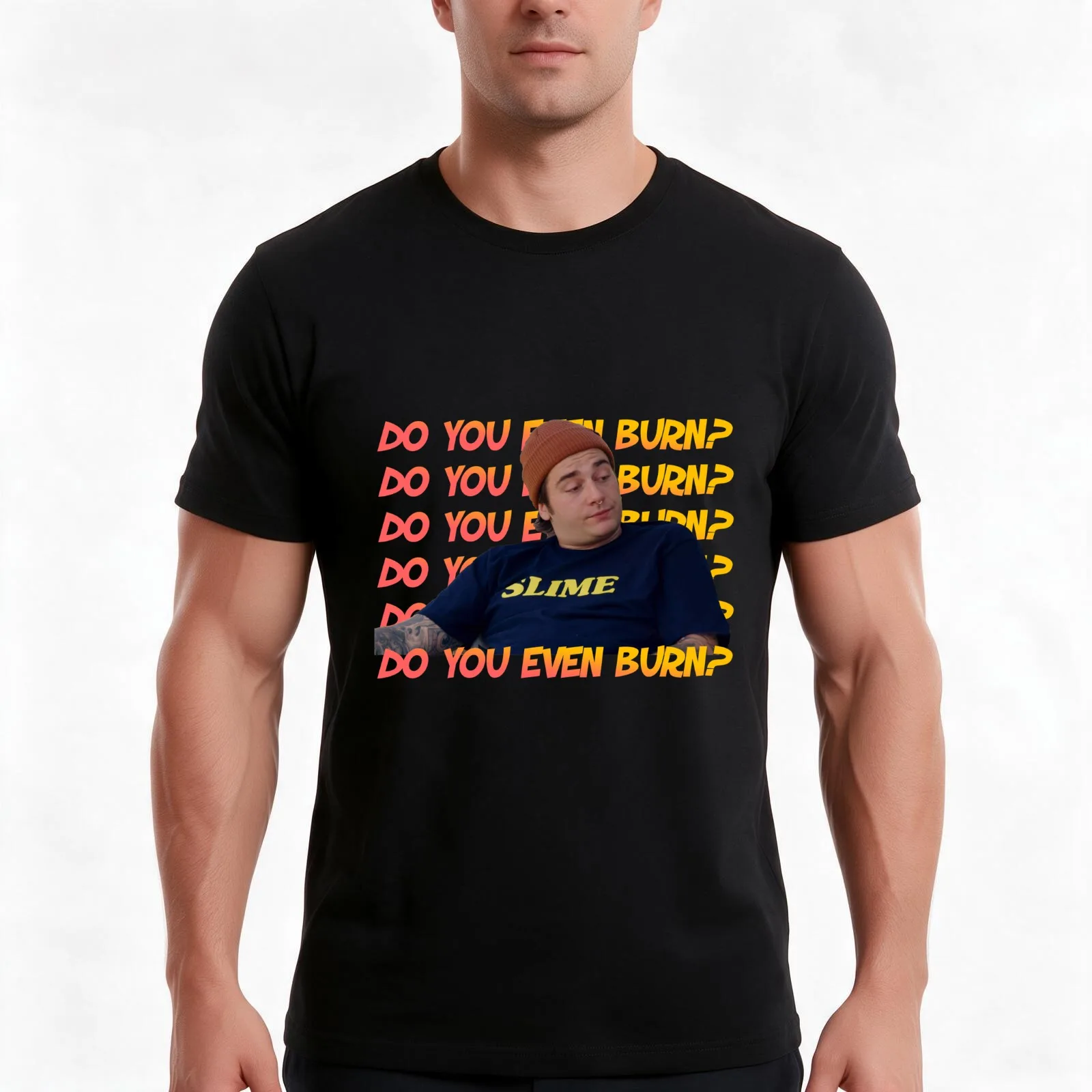 Real Bros of Simi Valley Bryce Burns T-Shirt, Summer Casual Cotton Tee, Oversized Streetwear Tops, Vintage Graphic Print