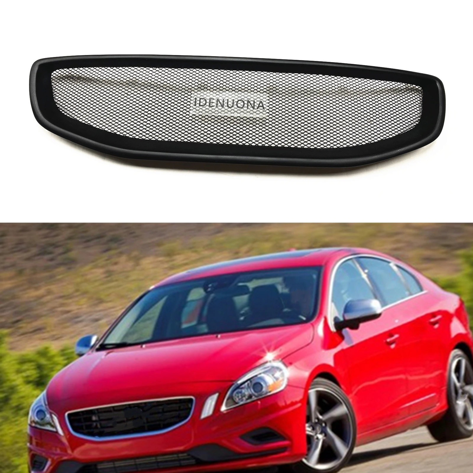 Front Grille Racing Grills Upper Bumper Hood Mesh For Volvo Sport S60 Sedan V60 Wagon 2011 2012 2013