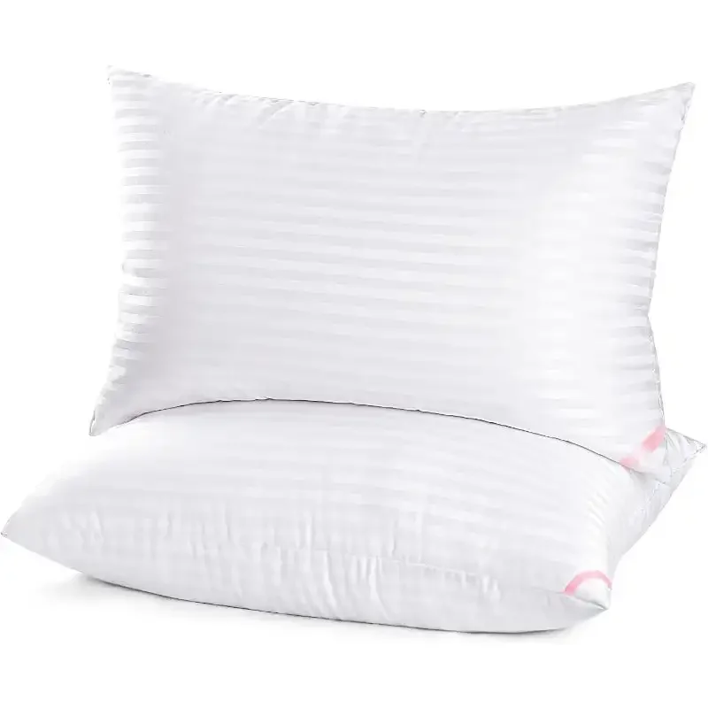 Hotel Collection Bed Pillows for Sleeping 2 Pack Queen Size，Pillows for Side and Back Sleepers20 x 30 Inches