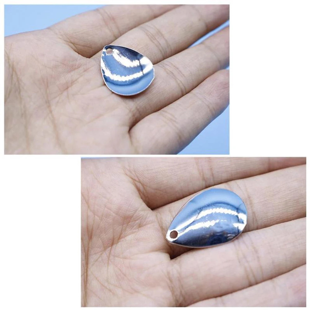 Drehen Sie Vibrationen, glatte Nickelklingen, VIB-Köder, Angeln, Attraktor, Spinner, Metall, Wassertropfen