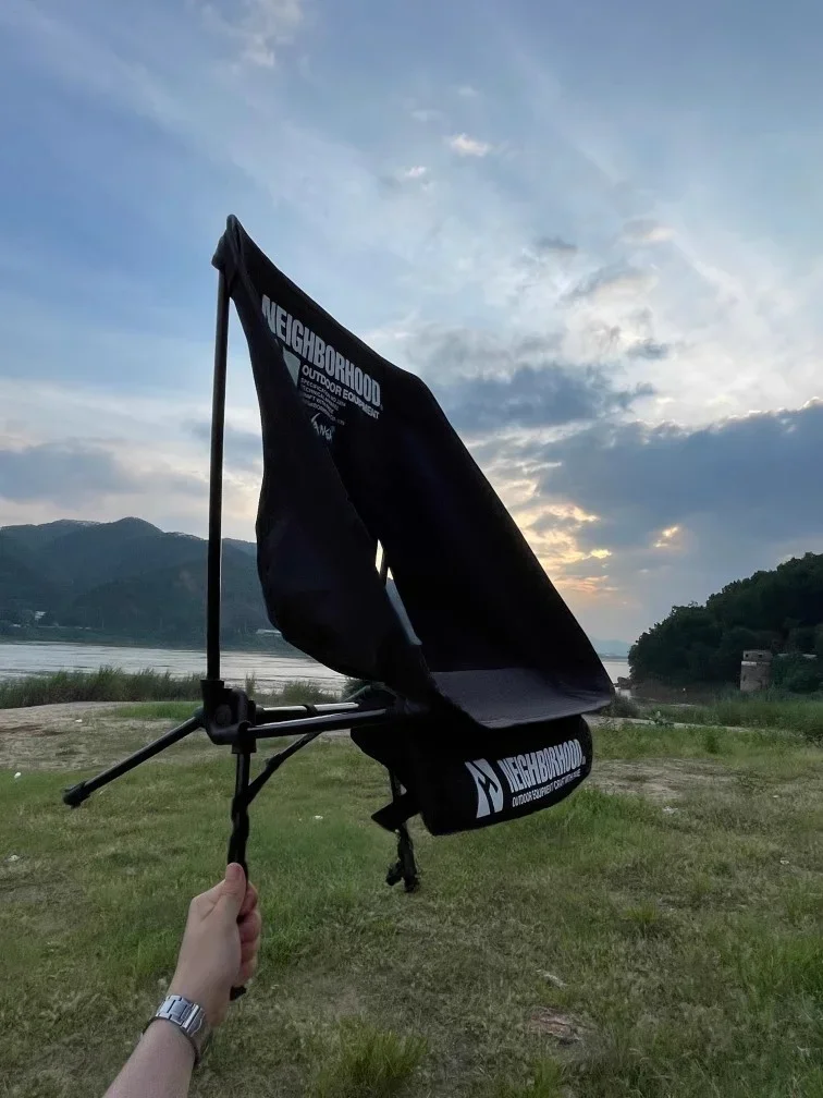 

NBHD moon chair black style camping chair joint home outdoor camping fishing folding storage chair leisure