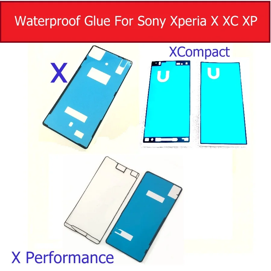 Przednia LCD i tylna pokrywa klej taśma klejąca do Sony Xperia X/X Compact/X wydajność ekran dotykowy rama wodoodporna naklejka — zdjęcie 2