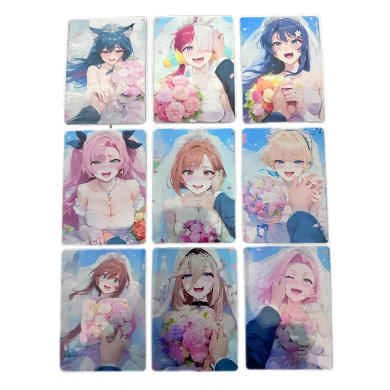 

9pcs/set Sexy Card Anime Goddess Comics Collection Card One Piece Naruto Homemade Wedding Dress Adult Nude Card ACG 18+ Toy Gift