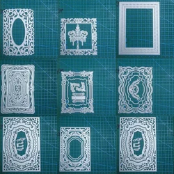 Background frame border metal cutting dies mold Scrapbooking paper craft knife mould blade punch template Embossing stencils