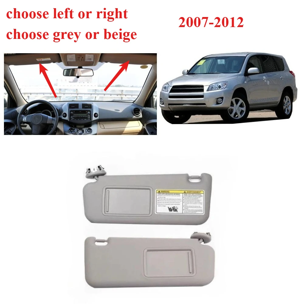 

1 Piece Sun Visor for Toyota RAV4 2006-2012 Sun Proof with Glass Sunshade For RAV4 2008 Beige or Grey Accessories