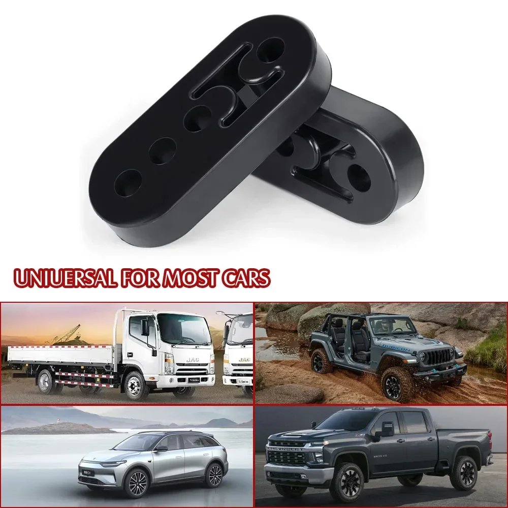 Universal 4‑Hole 12mm Exhaust Rubber Hanger Insulator Mount Bracket For Car Muffler Tail Pipe Suspension Replacement Parts