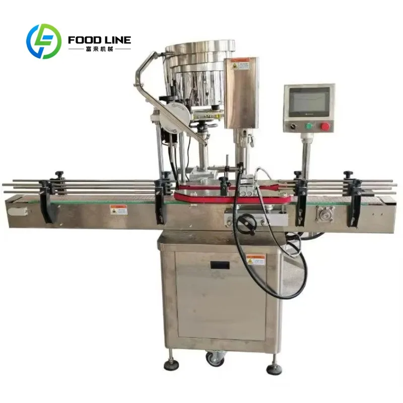 Customized Automatic Bottle Capper Floor Mount For Plastic Glass Bottles 220V 380V 50-150 Bottles Per Minute High Efficiency