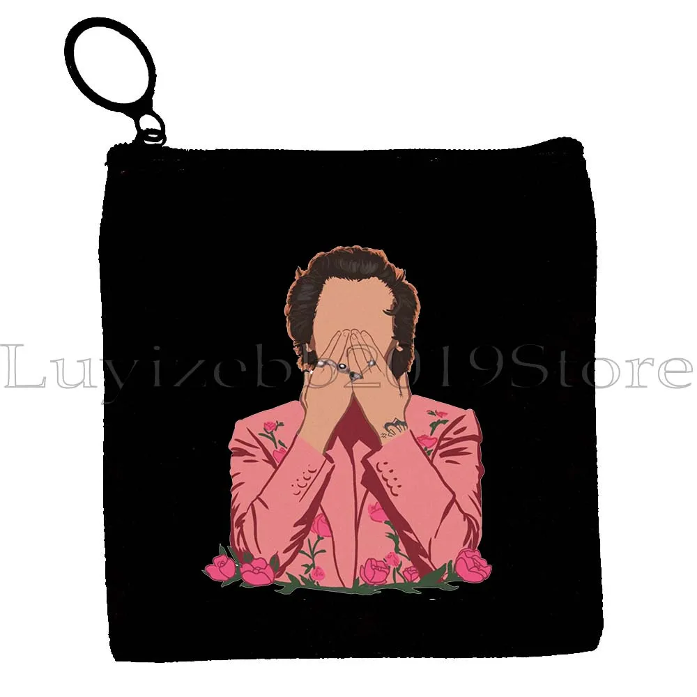 Подсолнух Love on Tour Цветочный мужской женский холщовый кошелек для монет Чехол для ключей Сумка для хранения карт Кошелек на молнии Гарри Музыкальный вентилятор Подарок