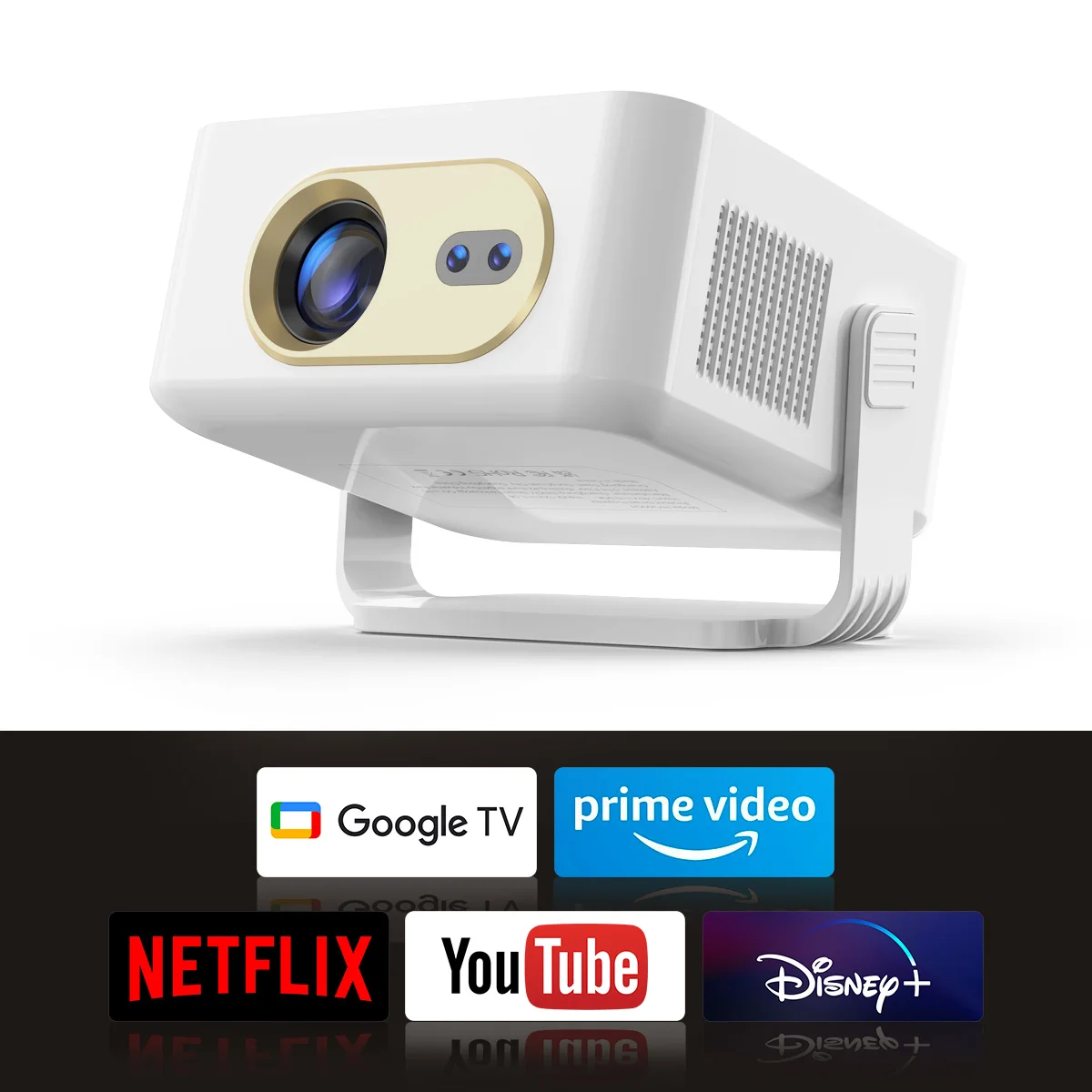 Magcubic HY300GTV Heimkino-Projektor, 400ANSI HD Autofokus, Google TV Stick Inklusive, Dual-WLAN 2K Smart Beamer