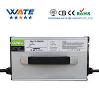58.4 V 25A smart charger suitable for 48 V PFC 16S 51.2V LiFePO4 high current charger LCD display AGV RGV charger