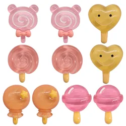Single Sale 1pcs Resin Buckle Clog Lollipop Heart Star Shoe Charms Decorations Accessories Fit Wristbands Children X-mas Present