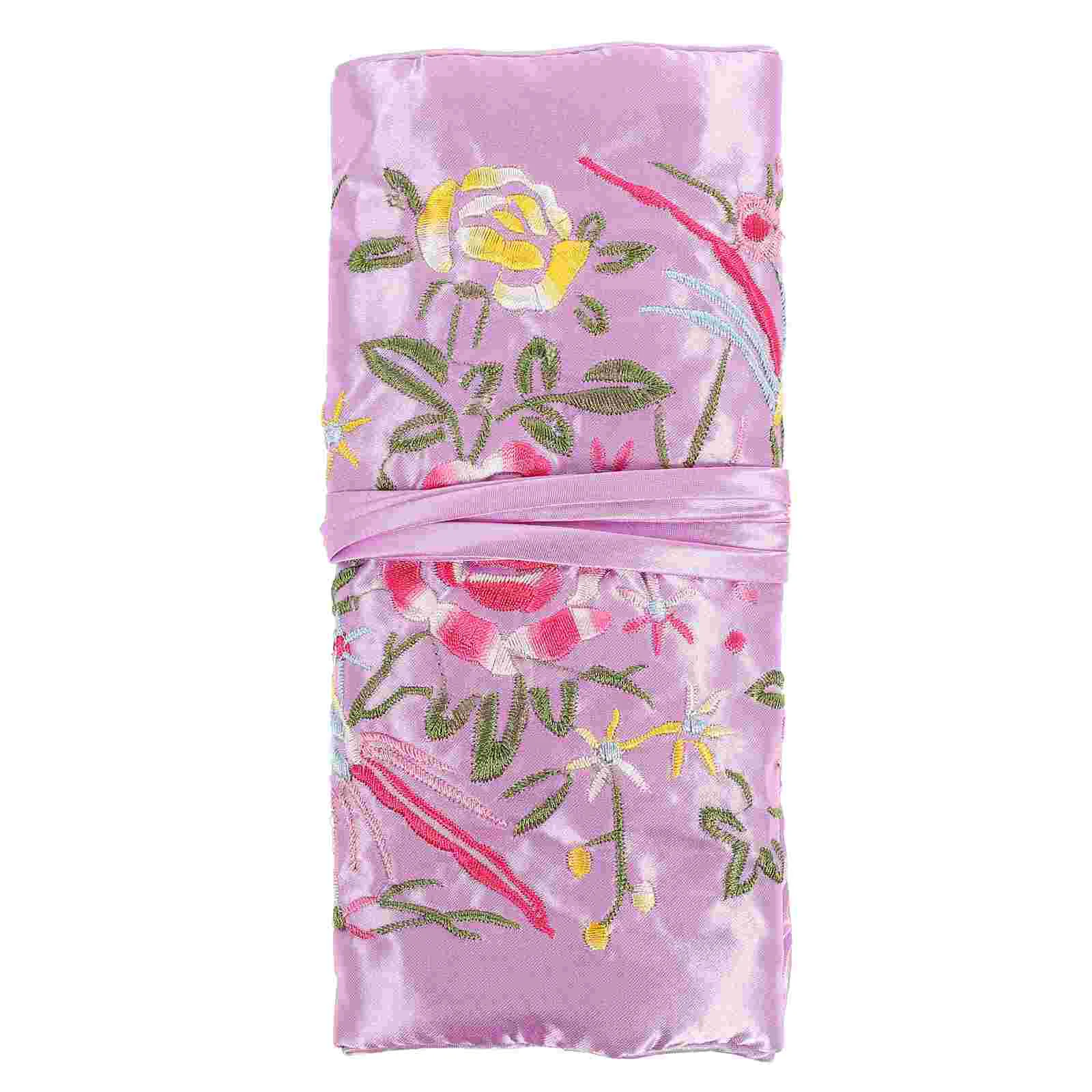 

Jewelry Roll Bag Bracelets Organizer Retro Design Storage Travel Jewellery Pouch Portable Foldable Dangle Earrings