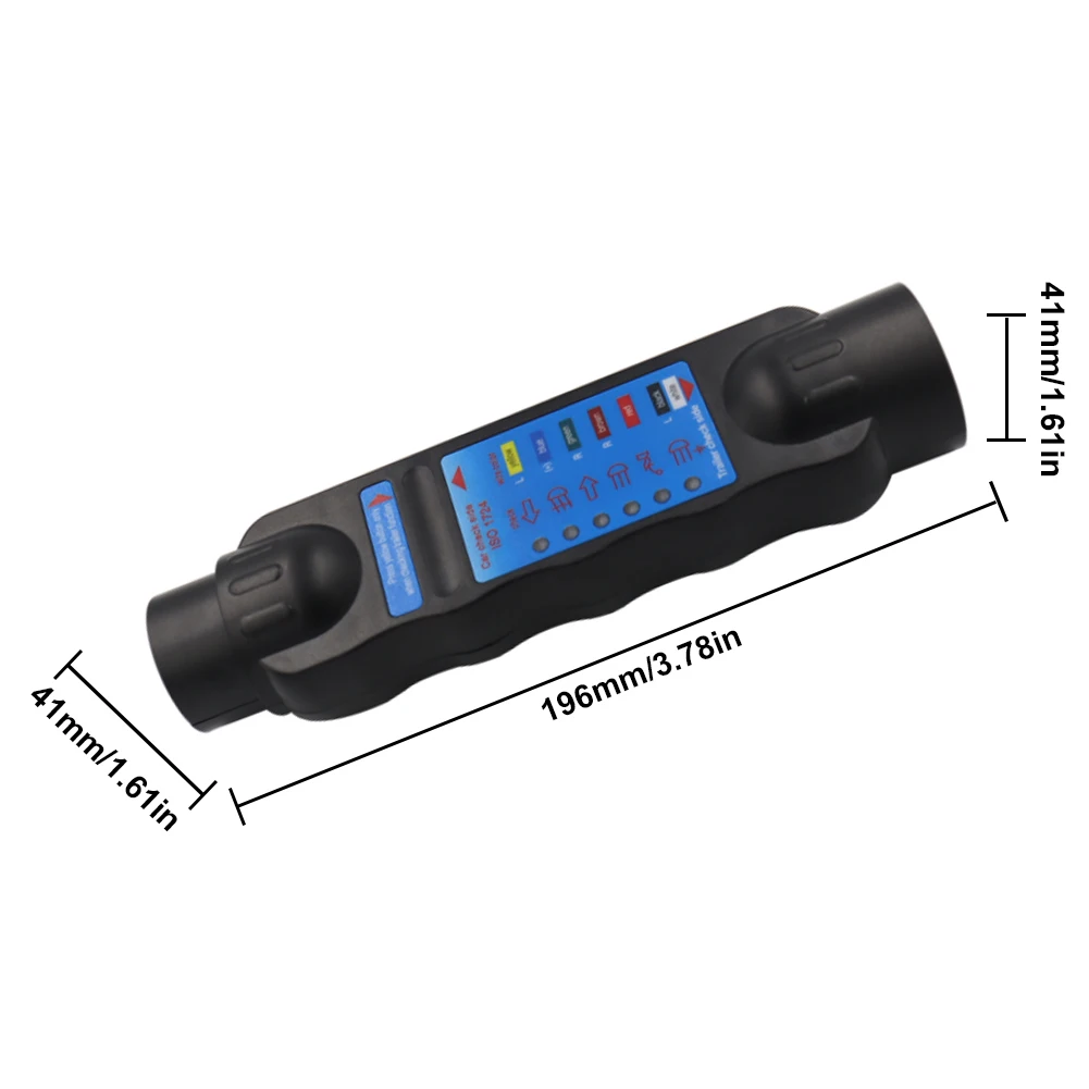 Wiring Circuit Tester Connector 12V Trailer Plug Socket Tester 7-Pin Wiring Circuit Light Test Tool for Trailer Towing