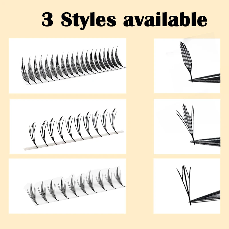 มังงะ Spire สไตล์ใหม่ Feather Shape Eyelashes Extensions แต่ละปริมาณ C/D Curl Premade แฟนขนตาปลอม 8-15 มม.เครื่องมือแต่งหน้า