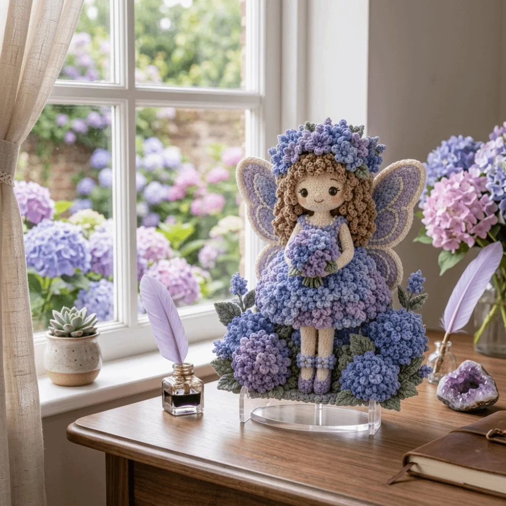 Handmade Flower Fairy Poke Art Kit Thick Board Stereo Visuals DIY Poke Art No Sew Beginner Friendly Needlework Craft Kit