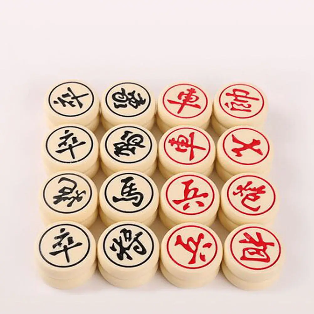 

Chinese Chess Resin High-End 3D Funny Chess Beige Portable Educational Early Learning Game for Home Office School Picnic