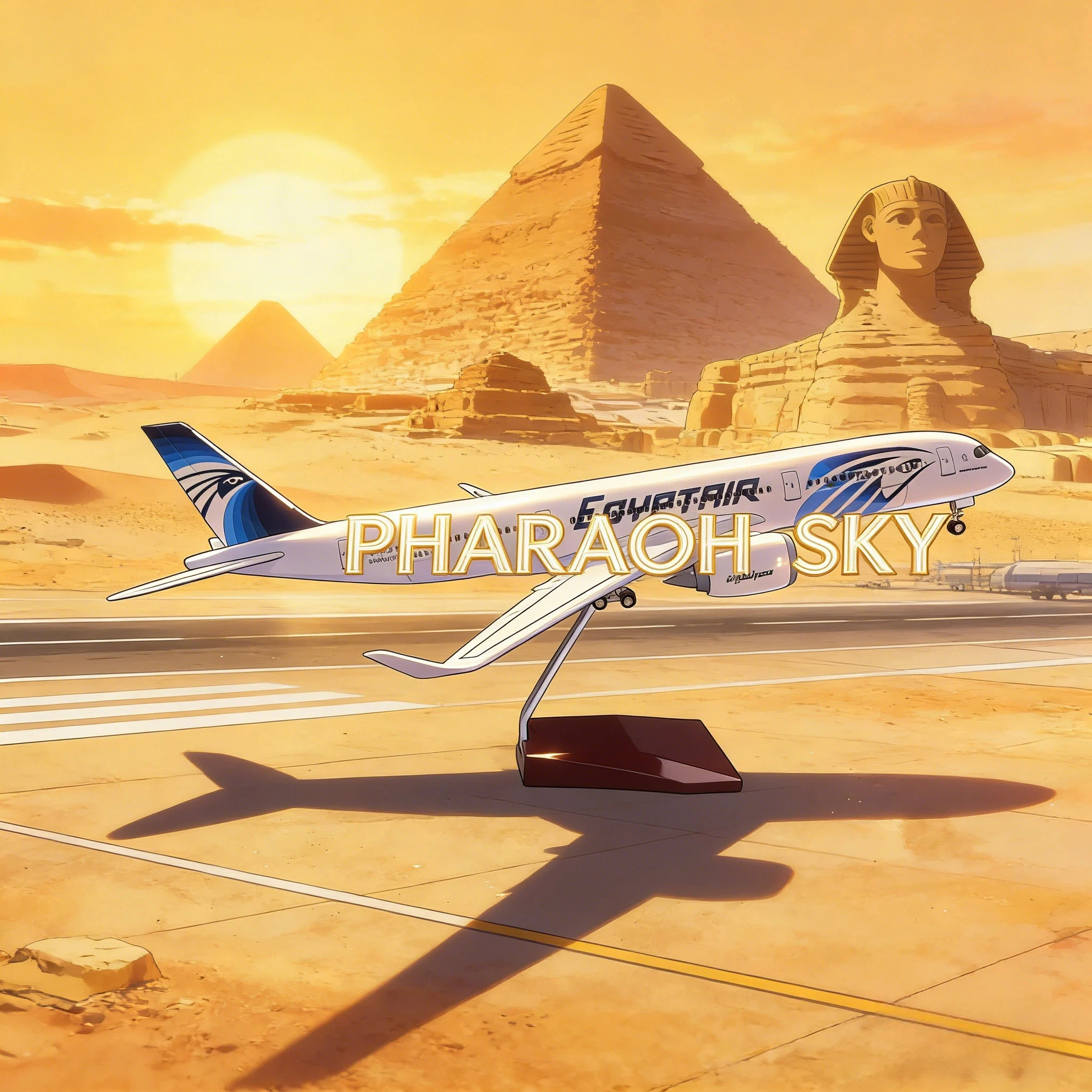 

EgyptAir Airbus A350 Aircraft Model With LED Lights And Wheels Static Simulation Display Decoration For Aviation Enthusiasts