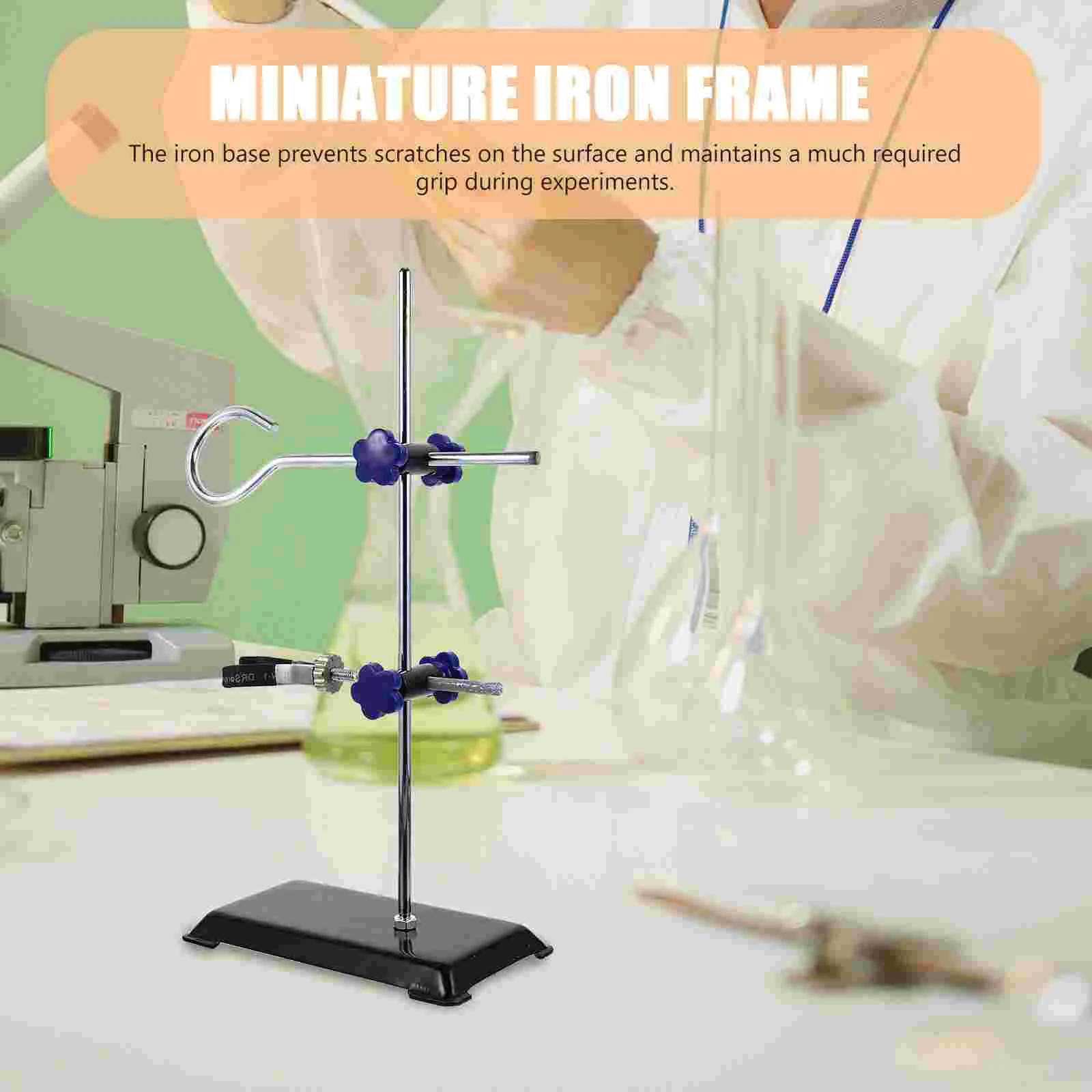 Iron Stand Flask Laboratory Retort Equipment Support Stands Platform Frame Miniature Man