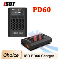 ISDT PD60 60W Lipo Battery Balance Charger Type-C Input For Lipo LiHV LiFe NIMH/Cd Battery For RC Car Racing Drone