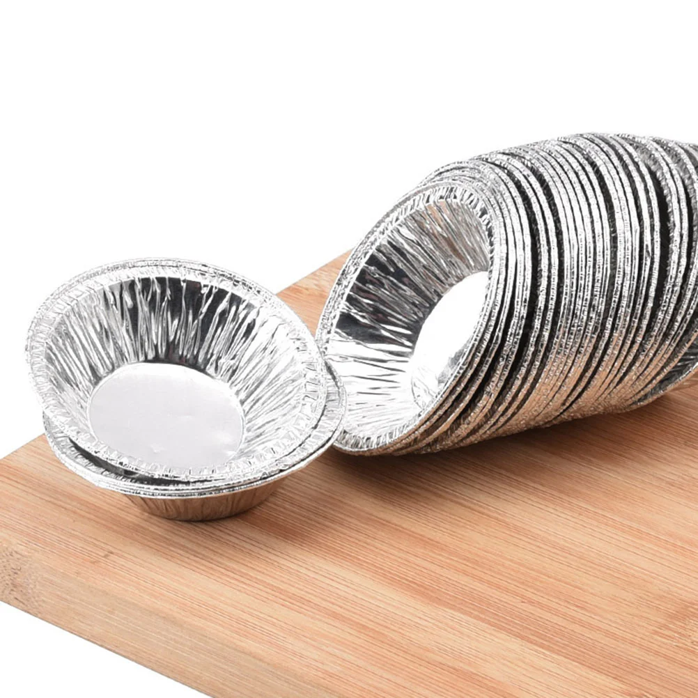 250PCS Disposable Aluminum Foil Cups Muffin Cupcake Tin Mold Round Egg Tart Molds Baking Tool disposable foil cups