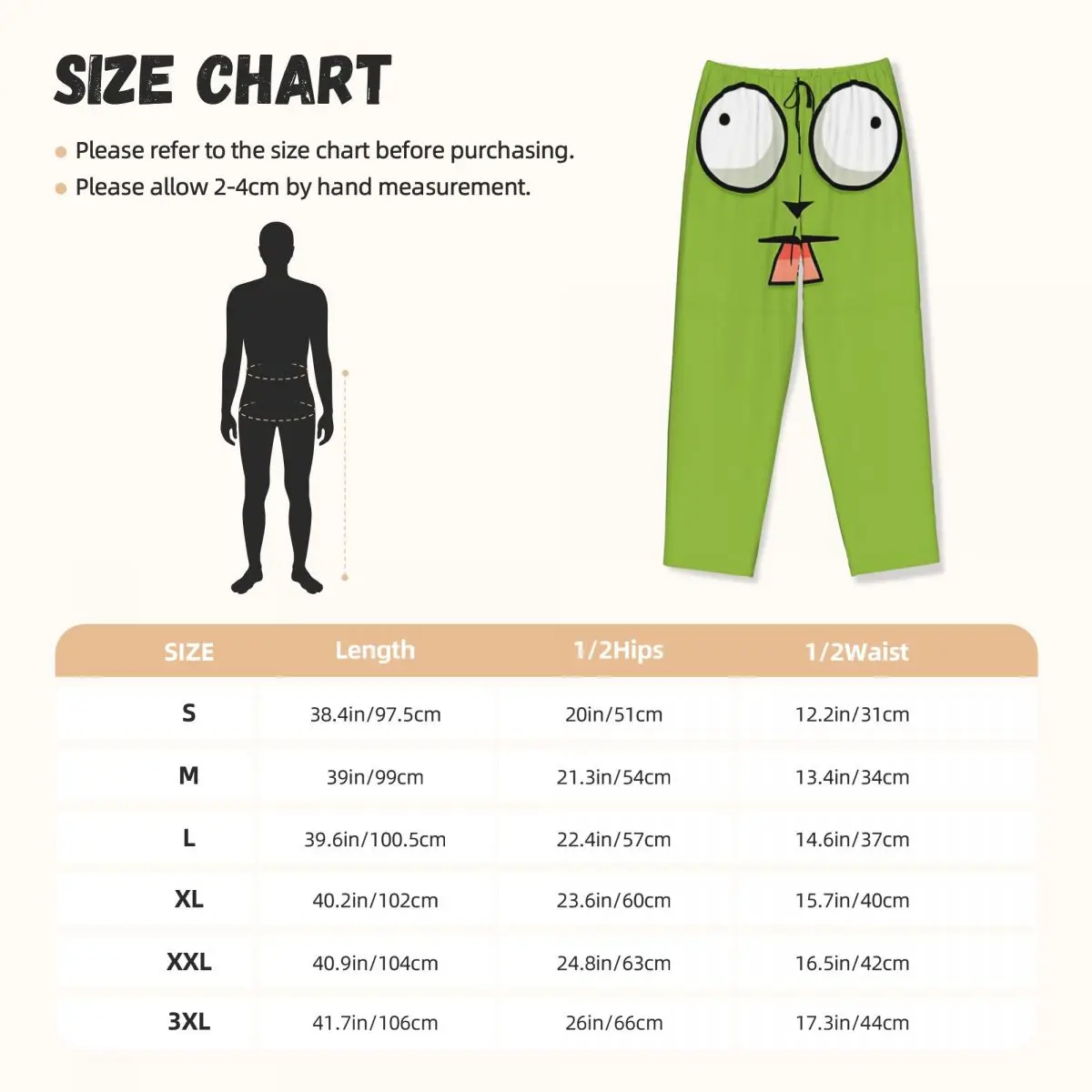 Custom Womens I-Invader Z-Zim Cartoon Pajama Pants Printed Sleep Sleepwear Bottoms with Pockets