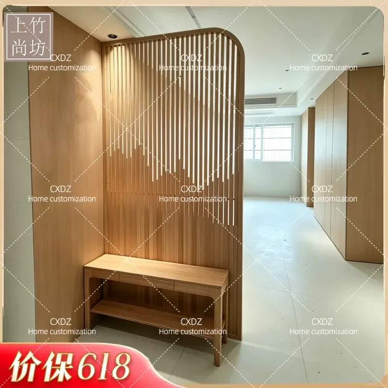 New Chinese Style Simple Screen Partition for Living Room Office Sliding Door Room Divider Wall Entrance Hallway Decor