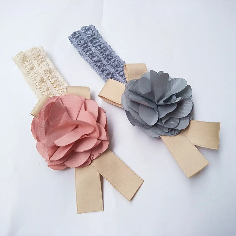 Diadema con lazos de flores para bebé, cintas para el pelo para niña pequeña, turbante para recién nacido, accesorios para el cabello