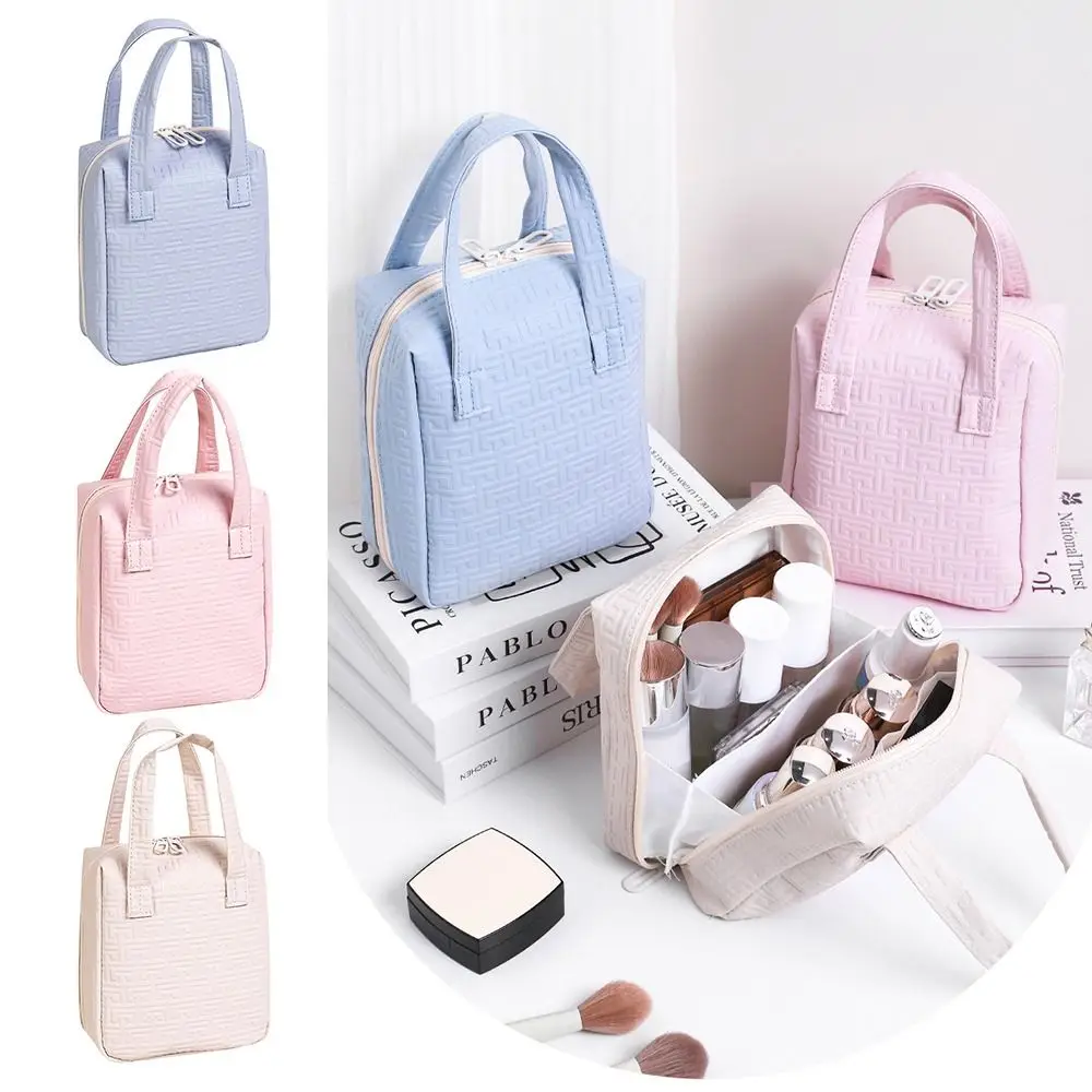 

Gifts Multi-function PU Leather Cosmetic Bag Waterproof with Handle Makeup Organizers Large Capacity Storage Bags Travel