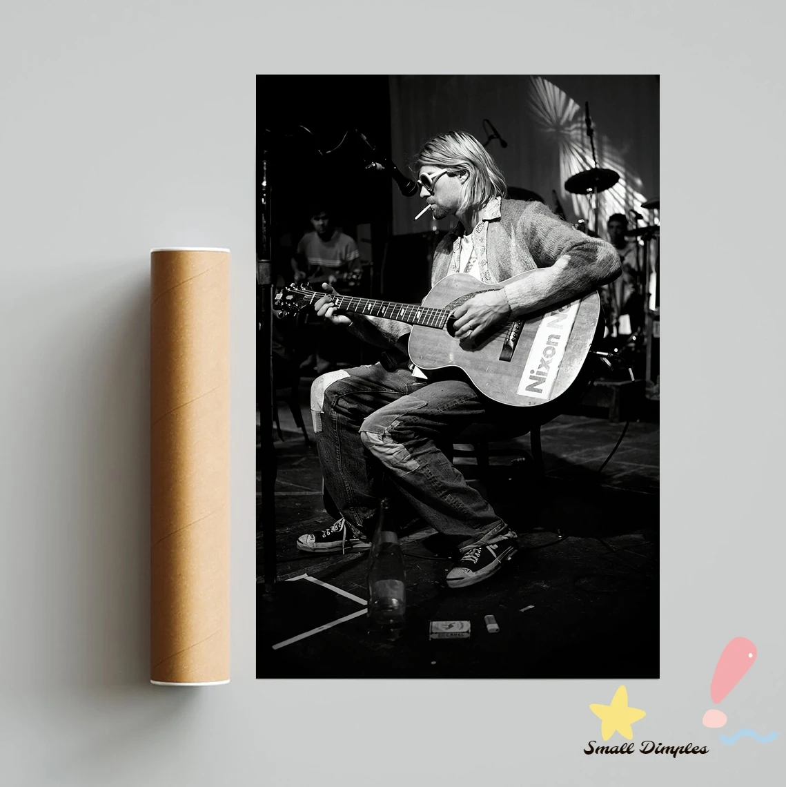 Kurt Cobain Music Star Poster Canvas Art Print Home Decoration Wall Painting ( No Frame )