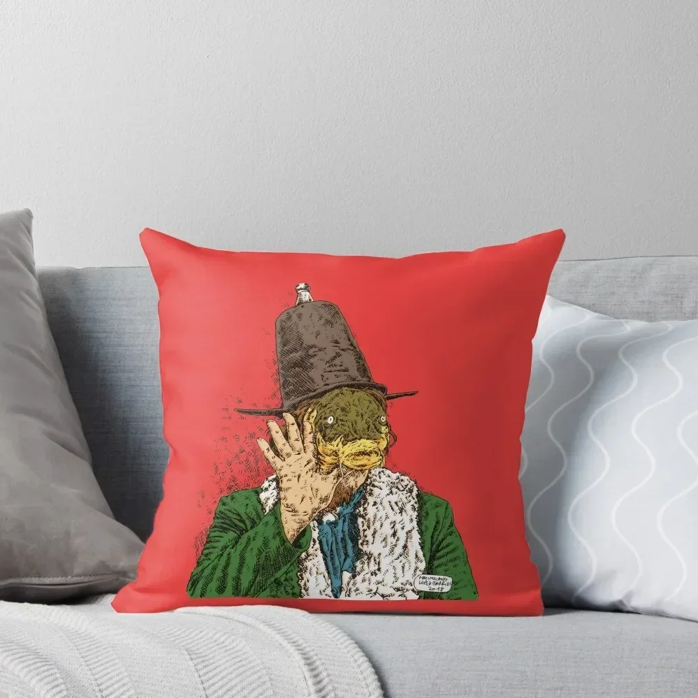 Captain Beefheart Trout Mask Replica, by Maximiliano Lopez Barrios Throw Pillow Decorative pillowcase Sofas Covers pillow