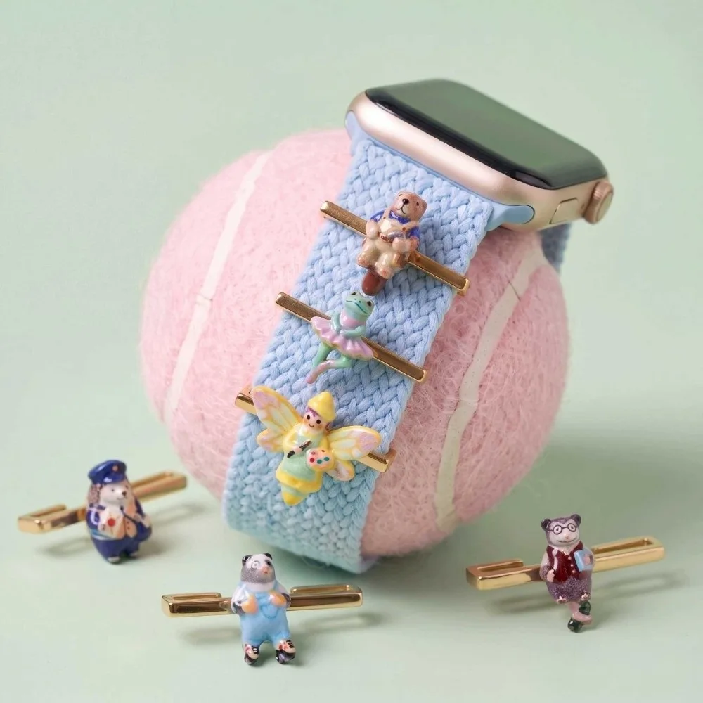 Enamel Animal Watch Strap Pendant Sliding Charm Ballet Frog Watch Band Ornament Painter Bee for Whoop 5.0/5.0 MG/4.0