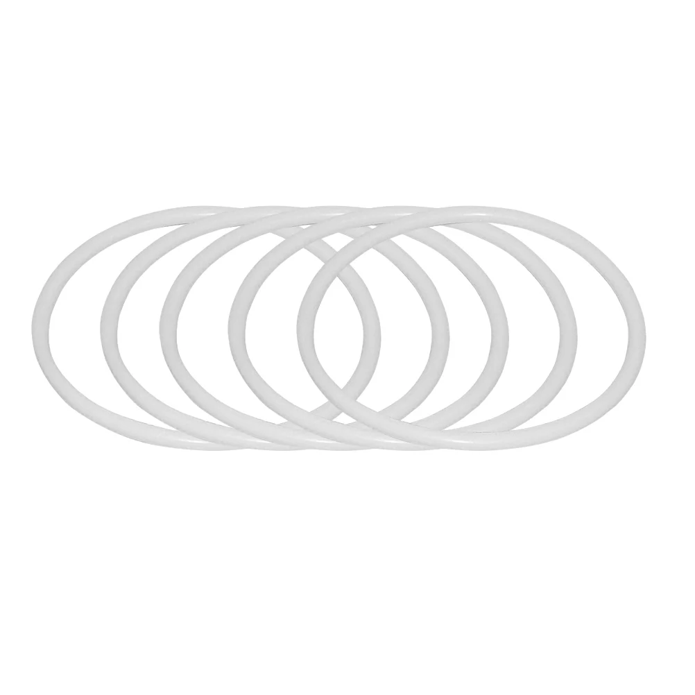 

12Pcs Dreamcatcher Circle Kit 16Cm Smooth Plastic Rings White for Handmade Wall Hanging Craft Thong Wrapping