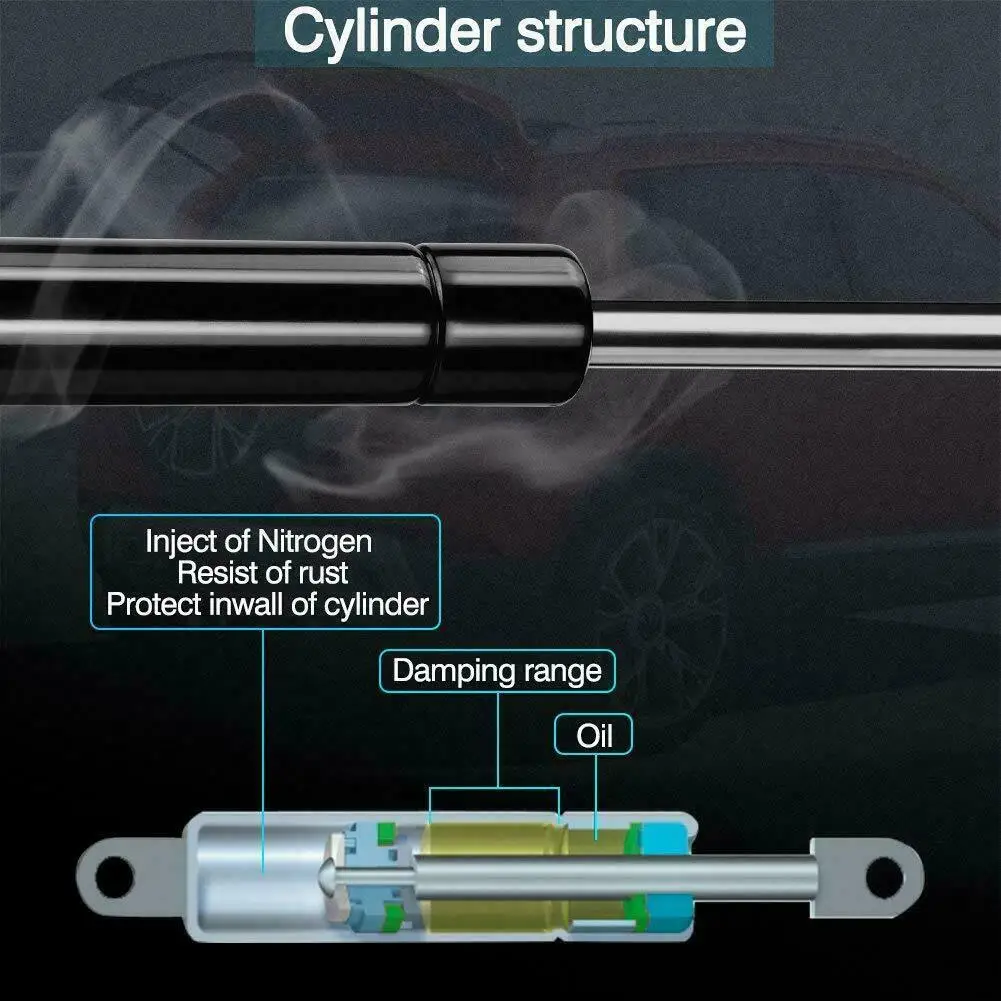 1 Pair     4517 Universal Lift Supports Shocks Extended Length:14.50 Inches Inches Force:61 Lbs 10mm Ball Socket Gas Springs