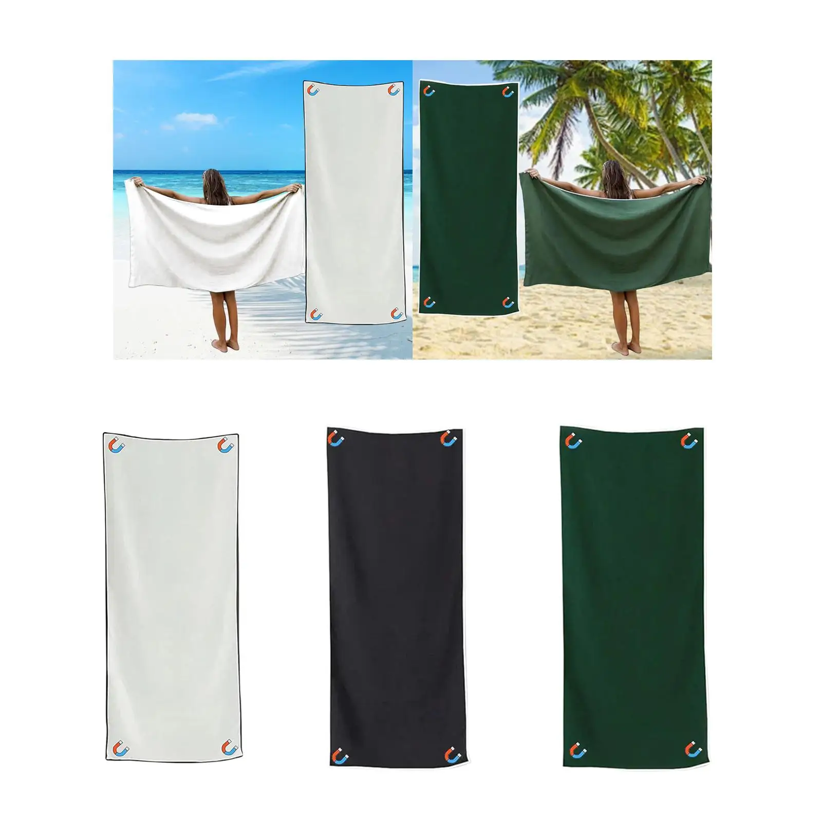 

Magnetic Bath Towel Towel for Swimming Pool Essentials Travel