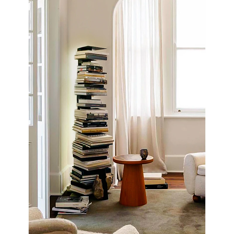 

Qf Hidden Bookshelf and Storage Shelf Floor Lamp Study and Bedroom with Light