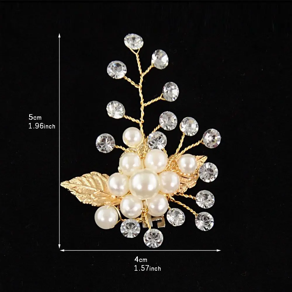 Removable Shoe Clips High Heel Handmade Charm Buckle Pearl Rhinestone Decorative Prom Accessories Shoes Decorations Women
