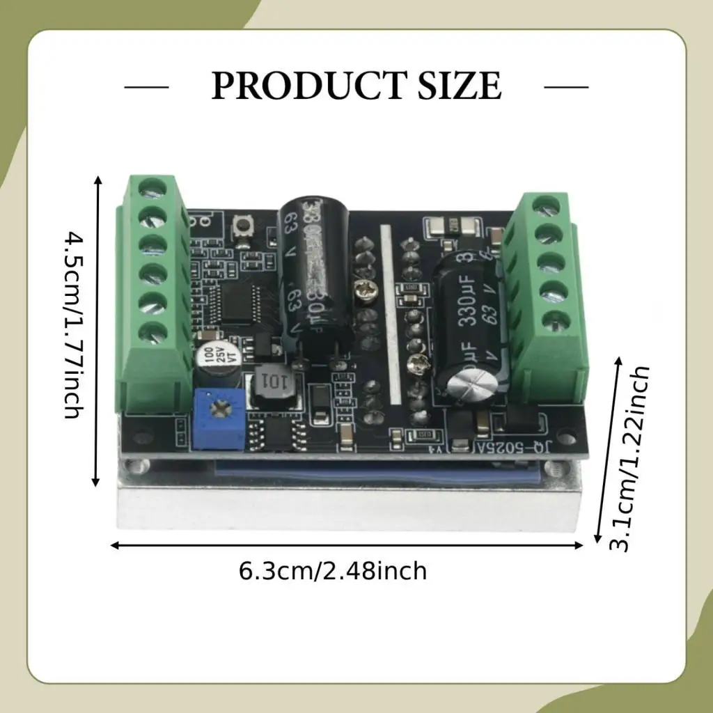 DC 6-60V 20A 500W Brushless Motor Controller Board Hall Detection PWM Speed Regulator for Robotics Projects