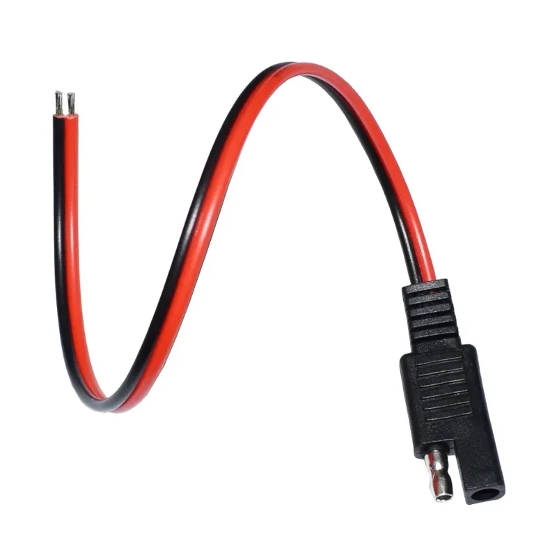 Cable de extensión de un solo cabezal SAE DIY, Cable de extensión de un solo extremo, 18awg, 14AWG, 12AWG, 10AWG, 15CM, 30CM, para Panel Solar de automóvil