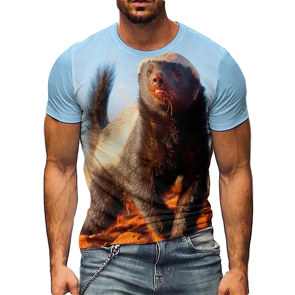 

2027 New Fantasy Art Men's 3D Printed Short-Sleeve T-Shirt - Relaxed Fit Men's Top