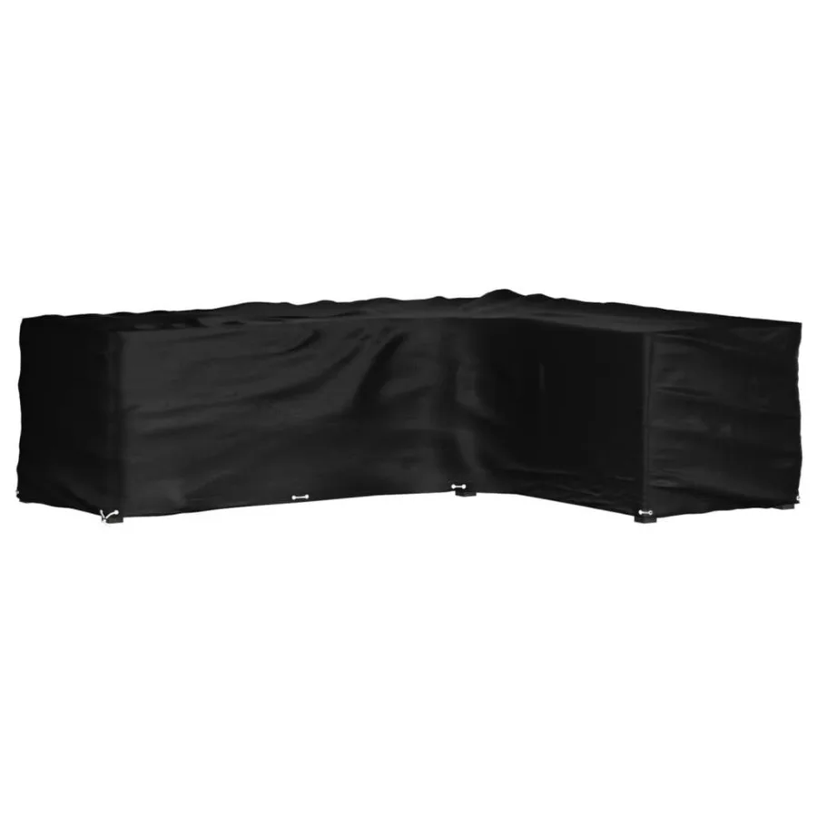 

Garden Furniture Cover Black Polyethylene Aluminum LShaped