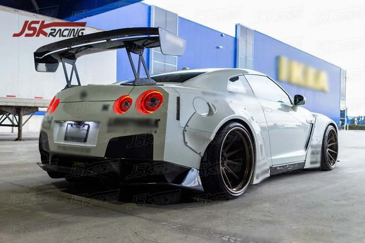 V STYLE CARBON FIBER REAR SPOILER WING for 2008-2016 NISSAN R35 GTR SPOILER
