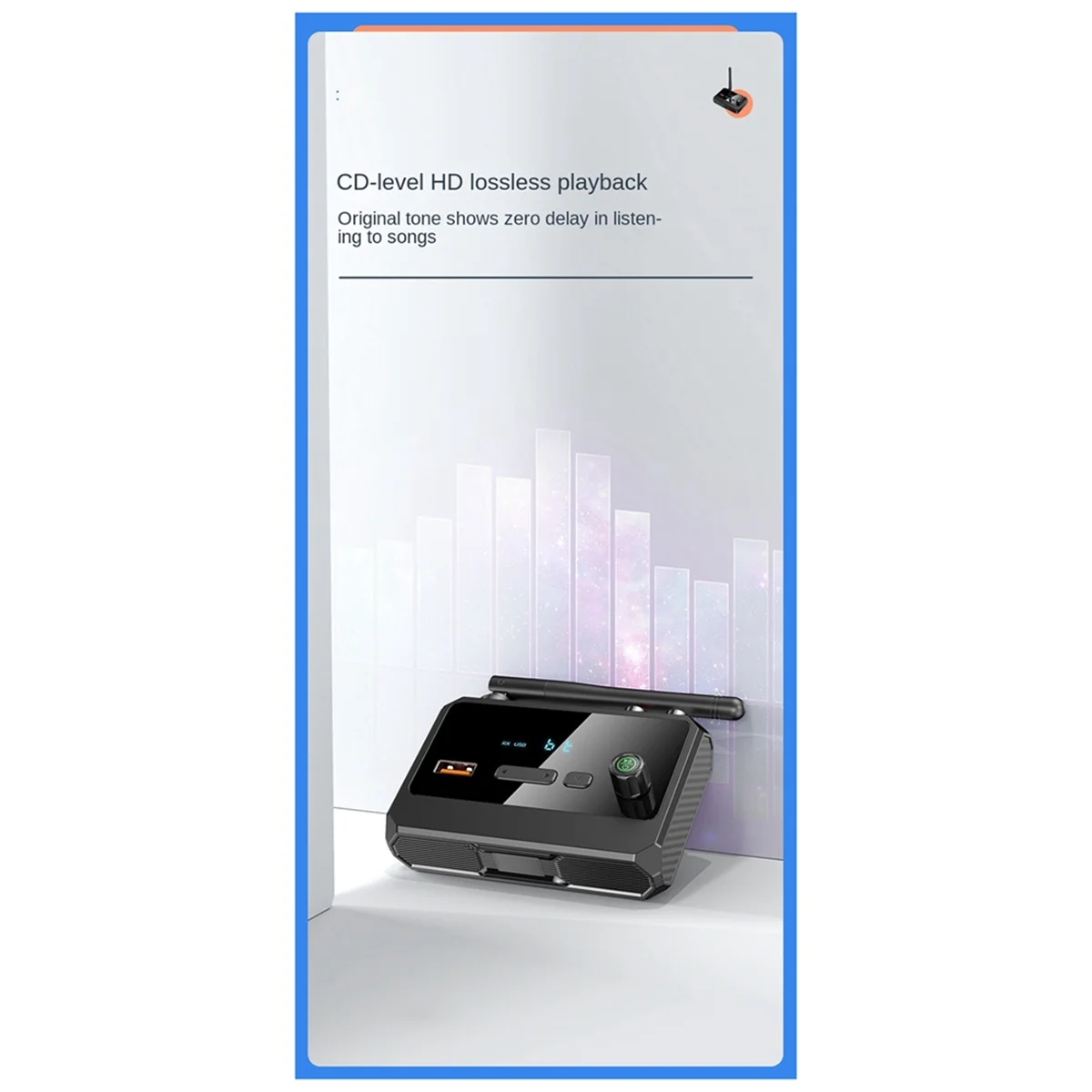 T85C Bluetooth 5.3 Display Digital Receptor Bluetooth Adaptador Coaxial de Fibra Óptica Suporta U Disk MP3 Player