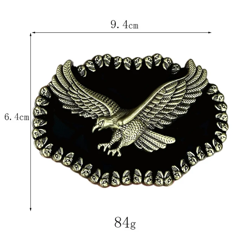 Hebilla de cinturón de águila voladora, estilo occidental